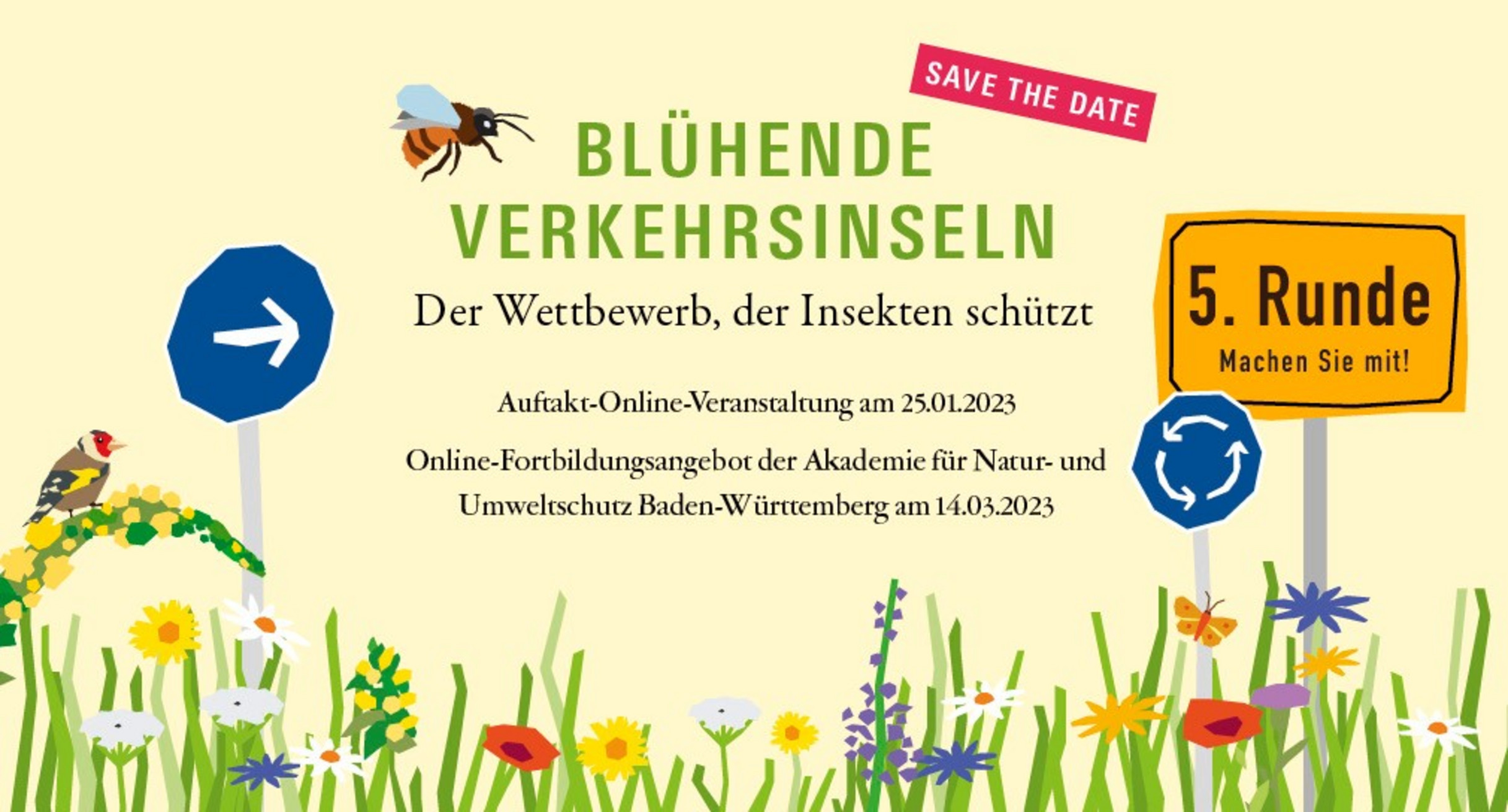 Plakat des Wettbewerbs mit Biene drauf